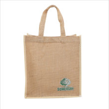 Promotional Gift Eco-Friendly Reusable Jute Tote Bag with Custom Logo Printed